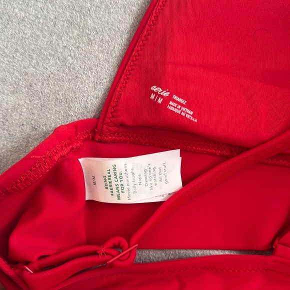 Aerie Triangle and High Waist Red Bikini Size M - Picture 3 of 4